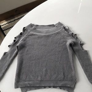 Light Gray Knitted Sweater Size Small